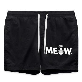 Miaou Chef Chat - Short de bain - noir - Devant - AI Model Male 185 light (185cm)