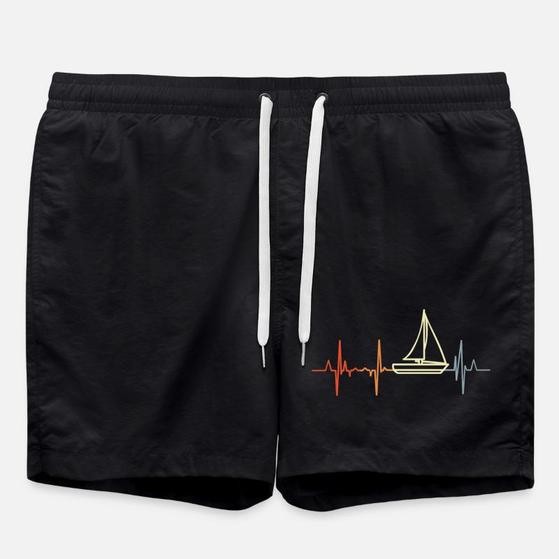 Ich liebe Segeln - Badeshorts - Schwarz