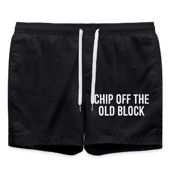 chip off the old block - Short de bain - noir - Devant - AI Model Male 185 light (185cm)
