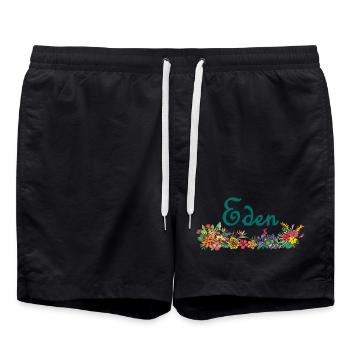 Blumen und Paradies - Badeshorts - Schwarz - Vorne - AI Model Male 185 light (185cm)