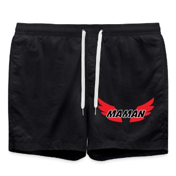 Maman d'Amour - Mother's Day - Swim Trunks - black - Front - AI Model Male 185 light (185cm)