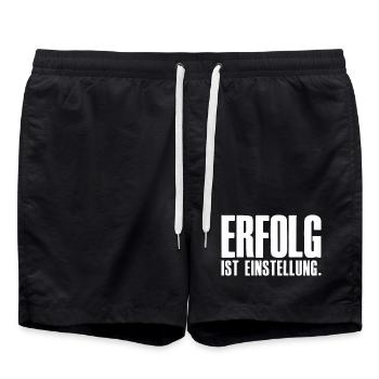 Le succès est une attitude fondateur entrepreneur - Short de bain - noir - Devant - AI Model Male 185 light (185cm)