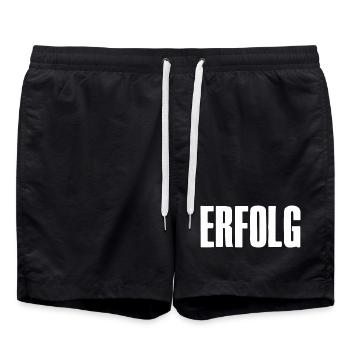 Erfolg Spruch für Gründer Unternehmer Startup - Badeshorts - Schwarz - Vorne - AI Model Male 185 light (185cm)