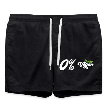 0% Vegan - Badeshorts - Schwarz - Vorne - AI Model Male 185 light (185cm)