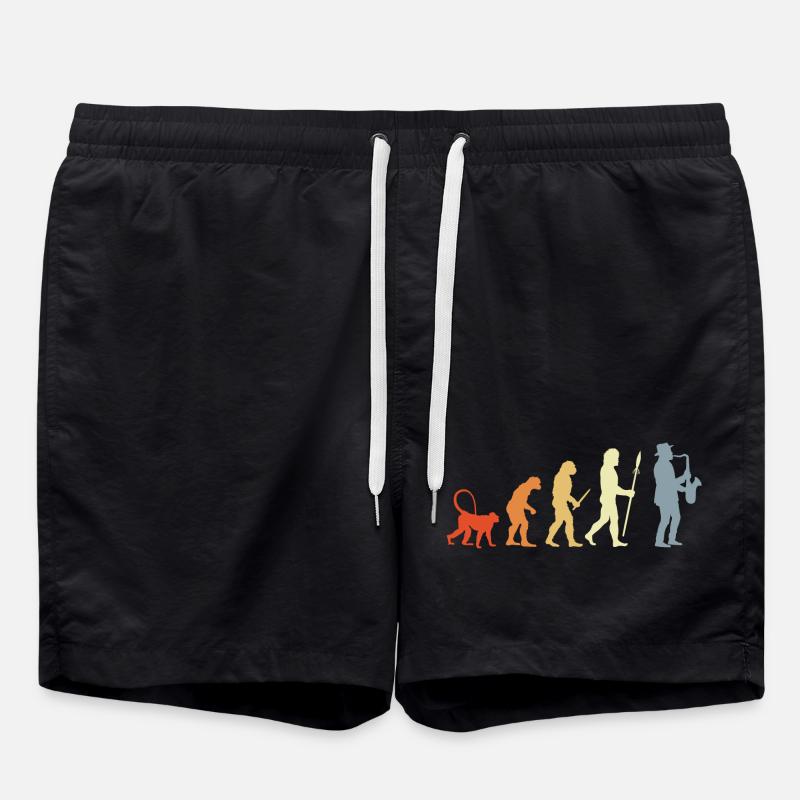 Saxophonist Evolution - Swim Trunks - black