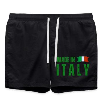 Fabriqué en Italie, fierté italienne - Short de bain - noir - Devant - AI Model Male 185 light (185cm)