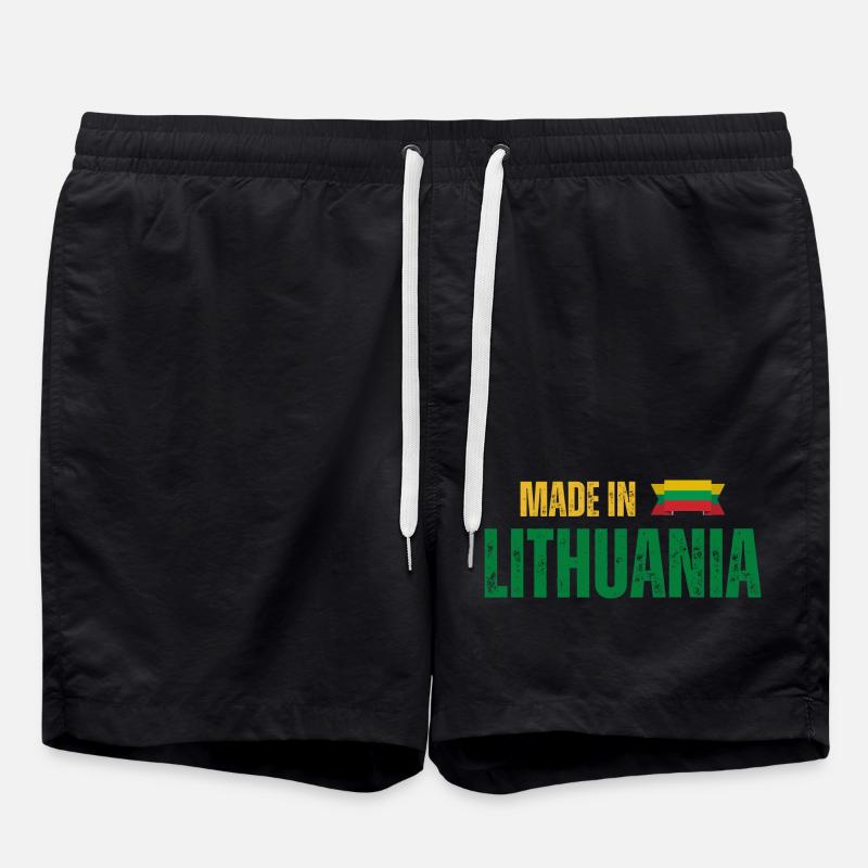 Made in Lithuania, Lithuanian pride - Swim Trunks - black