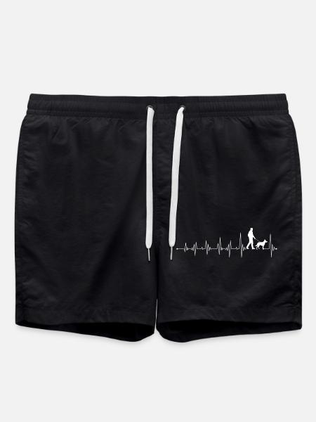 Heartbeat Walk with Dog - Swim Trunks - black