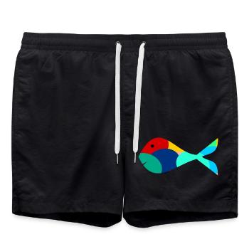 Jahrestag. Jubiläumsdekade. Humor. komisch - Badeshorts - Schwarz - Vorne - AI Model Male 185 light (185cm)