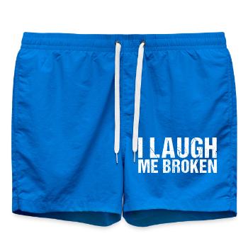 I Laugh me broken denglish - Swim Trunks - cobalt blue - Front