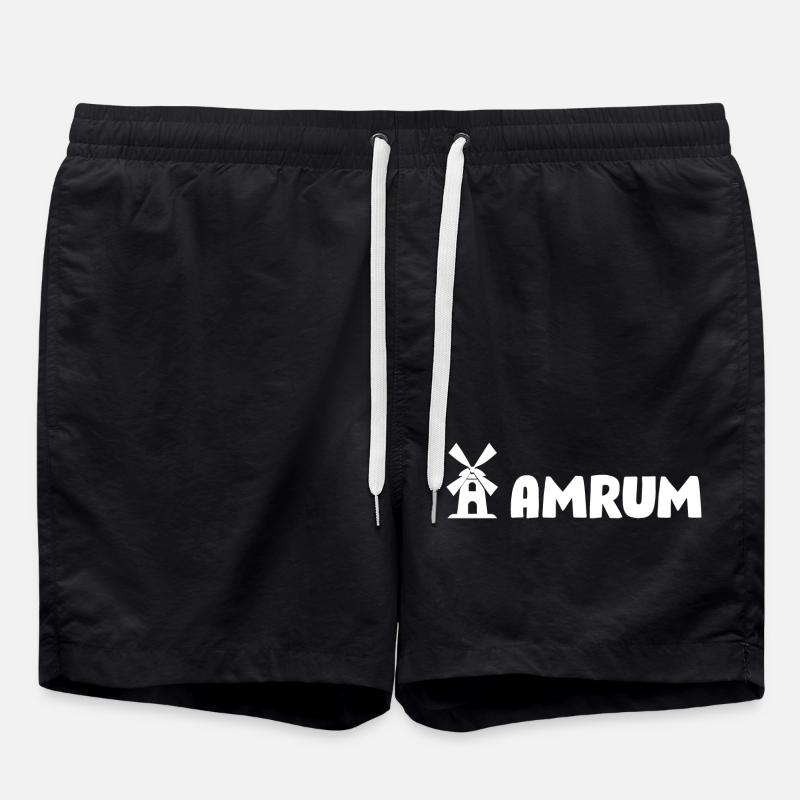 Amrum Windmill - Swim Trunks - black