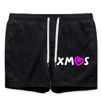 Noël Coeur Noël Noël Avent Père Noël - Short de bain - noir - Devant - AI Model Male 185 light (185cm)