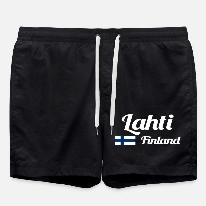 Lahti Finland- Stylish prints - Swim Trunks - black