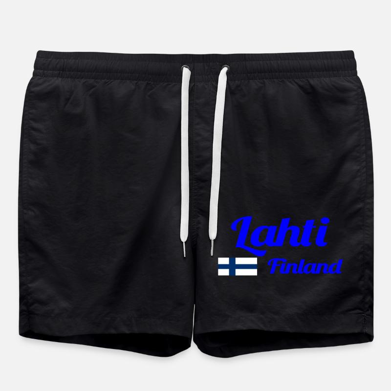 Lahti Finland- Stylish prints - Swim Trunks - black