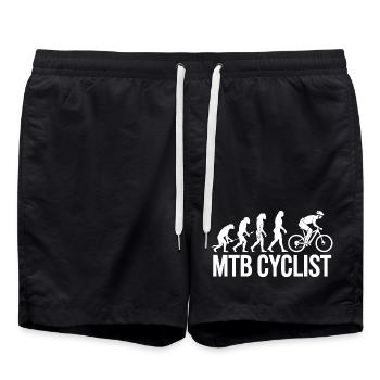Evolution einer MTB-Radfahrer-Silhouette - Badeshorts - Schwarz - Vorne - AI Model Male 185 light (185cm)