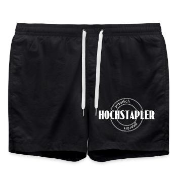 Hochstapler - Badeshorts - Schwarz - Vorne - AI Model Male 185 light (185cm)