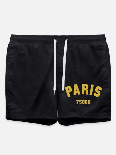 PARIS Postal code - Swim Trunks - black