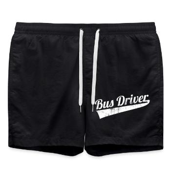 Chauffeur de bus - Short de bain - noir - Devant - AI Model Male 185 light (185cm)