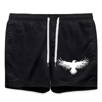 The flight of the white crow - Swim Trunks - black - Front - AI Model Male 185 light (185cm)