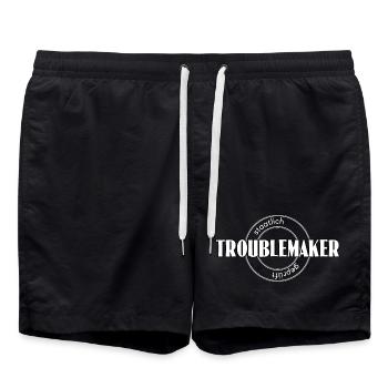 Troublemaker - Badeshorts - Schwarz - Vorne - AI Model Male 185 light (185cm)