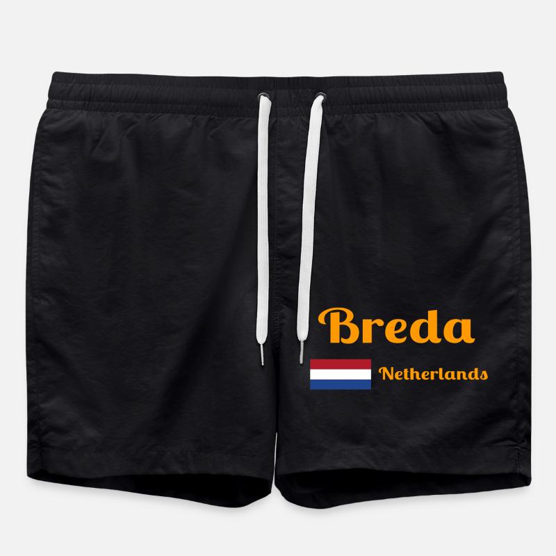 Breda Niederlande - Stilvolle Drucke - Badeshorts - Schwarz