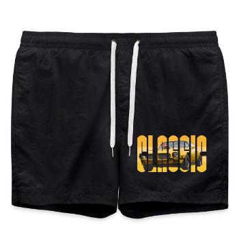CLASSIC Sportwagen Supersportwagen - Badeshorts - Schwarz - Vorne - AI Model Male 185 light (185cm)