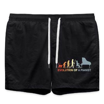 Piano Evolution - Swim Trunks - black - Front - AI Model Male 185 light (185cm)