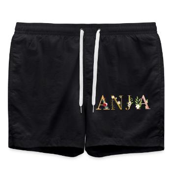 ANJA Nom décoré de fleurs - Short de bain - noir - Devant - AI Model Male 185 light (185cm)