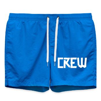 Crew Gaffer Small print White - Swim Trunks - cobalt blue - Front