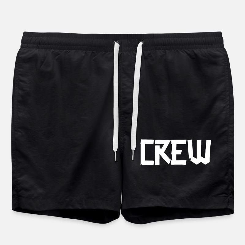 Crew Gaffer Petits caractères Blanc - Short de bain - noir