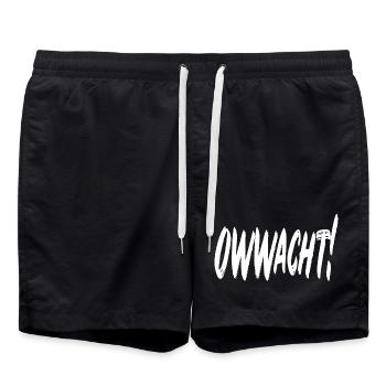 Owwacht! - Badeshorts - Schwarz - Vorne - AI Model Male 185 light (185cm)