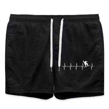 Conception dynamique des battements de cœur du surfeur - Short de bain - noir - Devant - AI Model Male 185 light (185cm)
