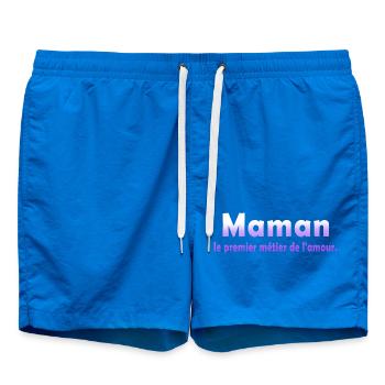 maman mère humour blague cadeau 1 - Short de bain - cobalt blue - Devant