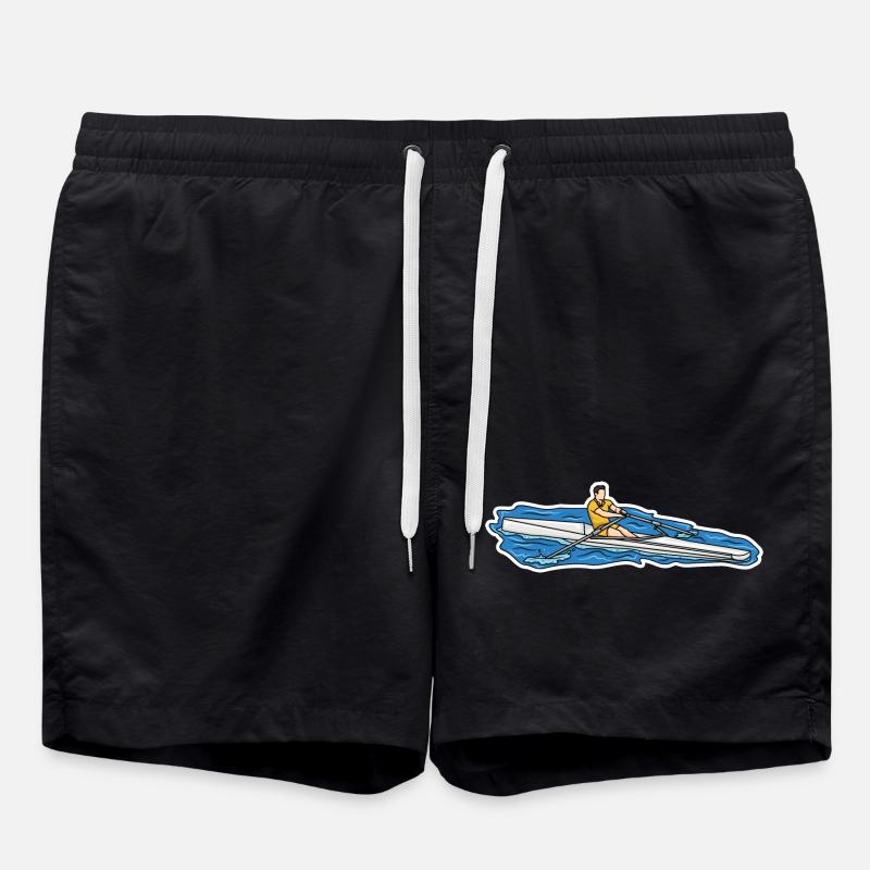 Ruderer Skizze - Badeshorts - Schwarz