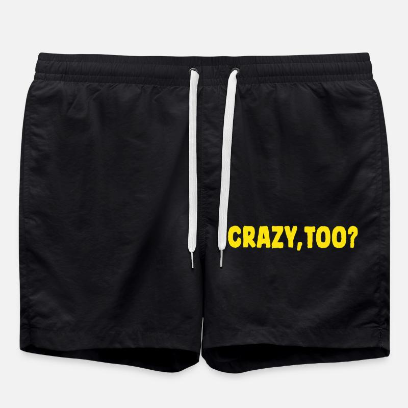Also crazy - Swim Trunks - black