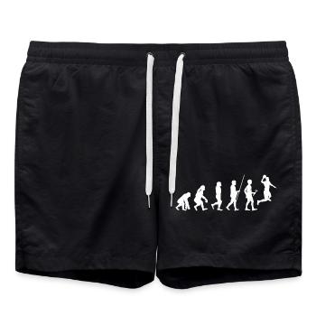 Techno Evolution Silhouettes - Swim Trunks - black - Front - AI Model Male 185 light (185cm)