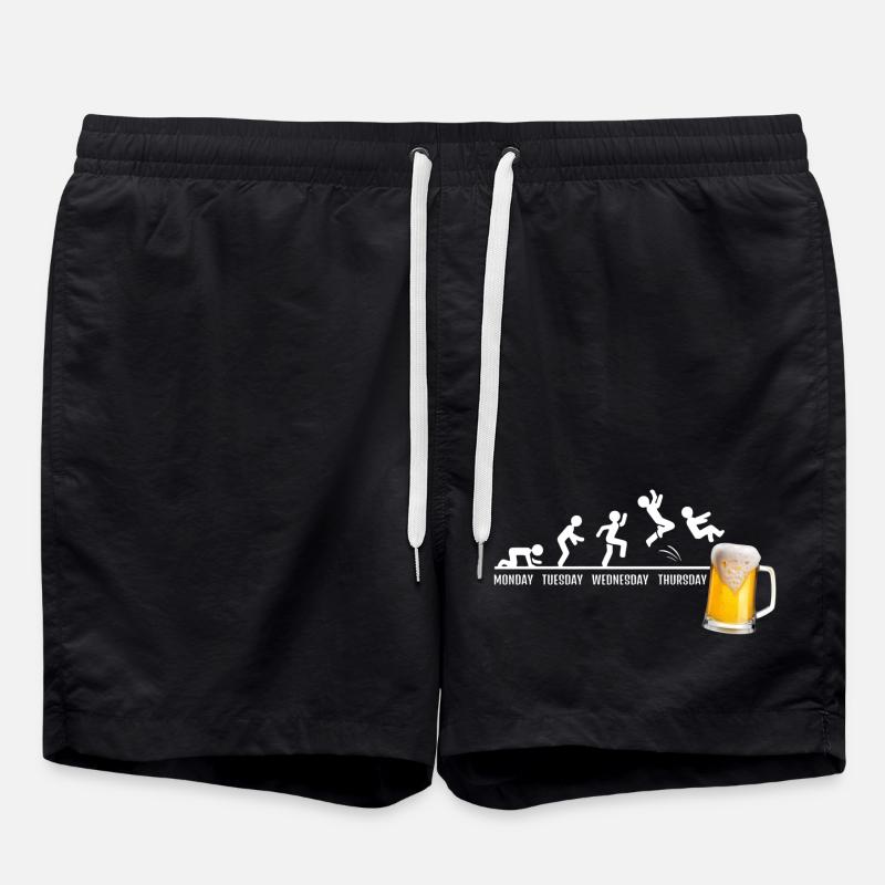 Weekday Jump to Beer - Swim Trunks - black