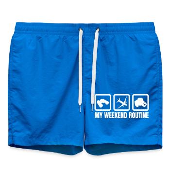 Flugzeugliebhaber Wochenende - Badeshorts - Cobalt blue - Vorne