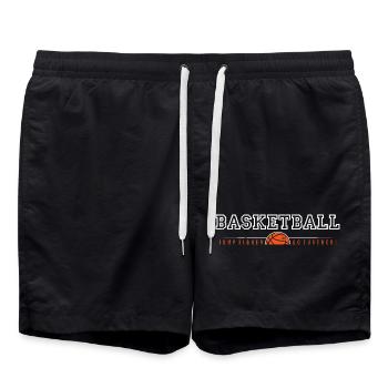 Basketball Bold Hoop Vibes - Swim Trunks - black - Front - AI Model Male 185 light (185cm)