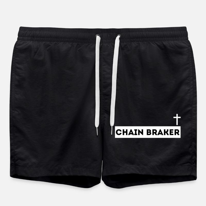 'Chainbreaker' – Faith-Based Clothes -Christianity - Swim Trunks - black