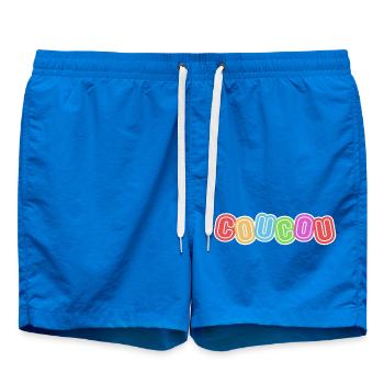 hello, hello, politeness - Swim Trunks - cobalt blue - Front