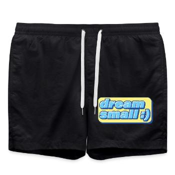 Retro Pixel Dream – Ironische Motivation - Badeshorts - Schwarz - Vorne - AI Model Male 185 light (185cm)