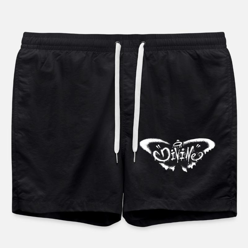 Grunge Butterfly – Mystical Transformation - Swim Trunks - black