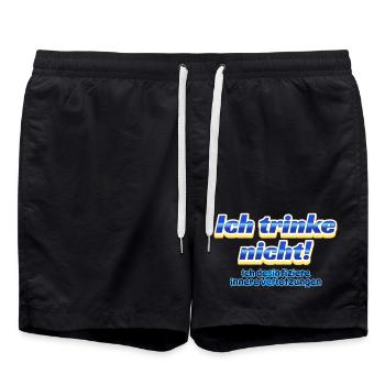 Ich trinke nicht – Ich desinfiziere innere Verletz - Badeshorts - Schwarz - Vorne - AI Model Male 185 light (185cm)