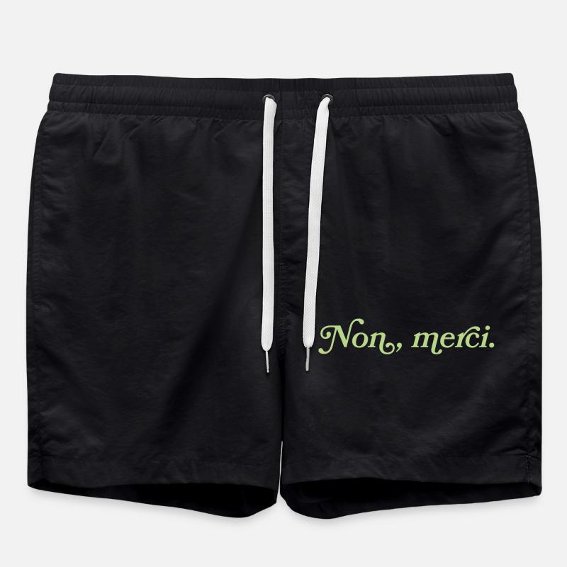 Non, merci – Charming rebuff - Swim Trunks - black