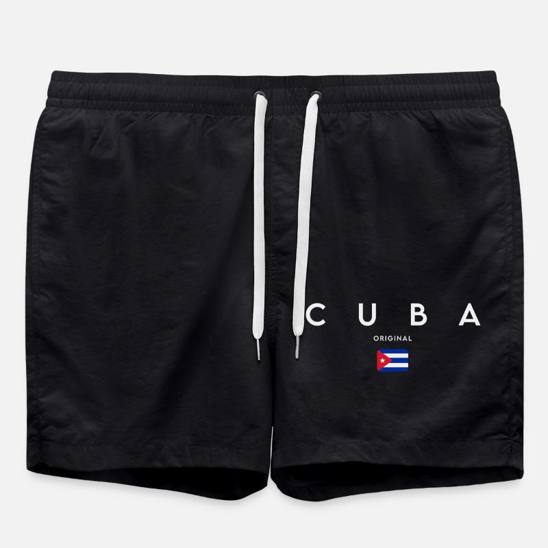 Drapeau cubain, fierté cubaine - Short de bain - noir