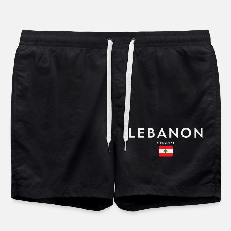 Drapeau du Liban, Fierté libanaise - Short de bain - noir