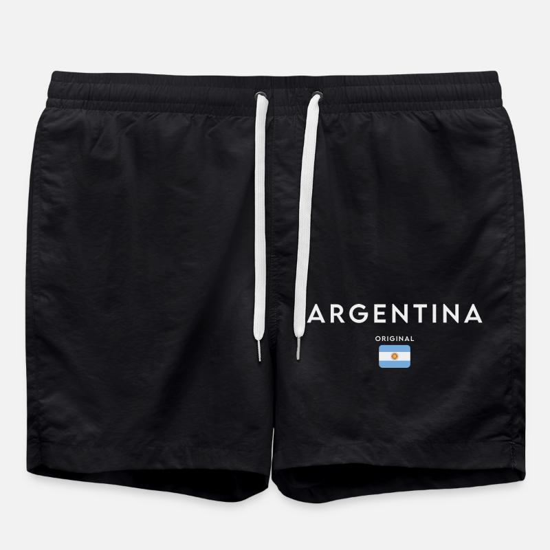 Flag of Argentina, Argentine pride - Swim Trunks - black