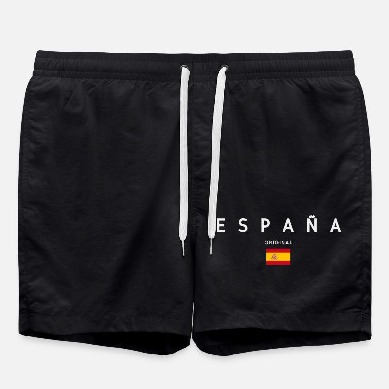 Flag of Spain, Spanish pride - Swim Trunks - black