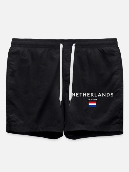 Flag of Holland, Dutch pride - Swim Trunks - black
